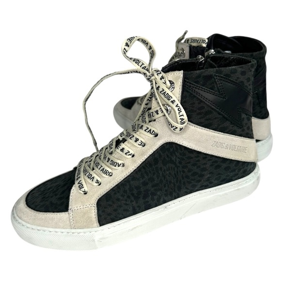 Zadig & Voltaire ZV1747 High Flash Sneakers Size 39 - Picture 6 of 10